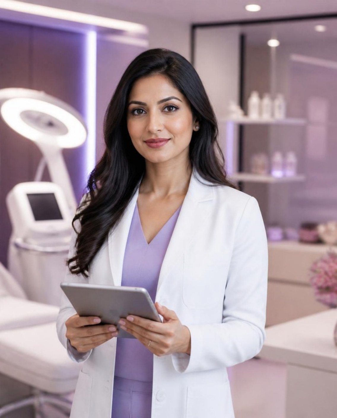 Aesthetic doctor in a skin clinic
