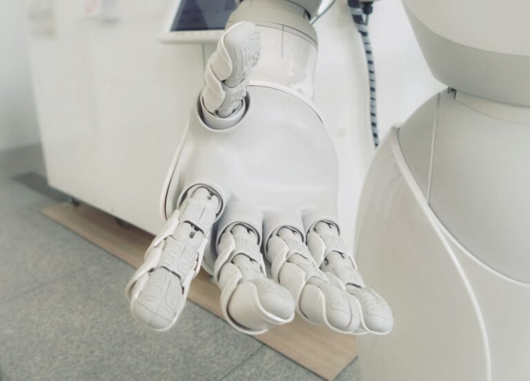 AI assistant robotic hand representing automation