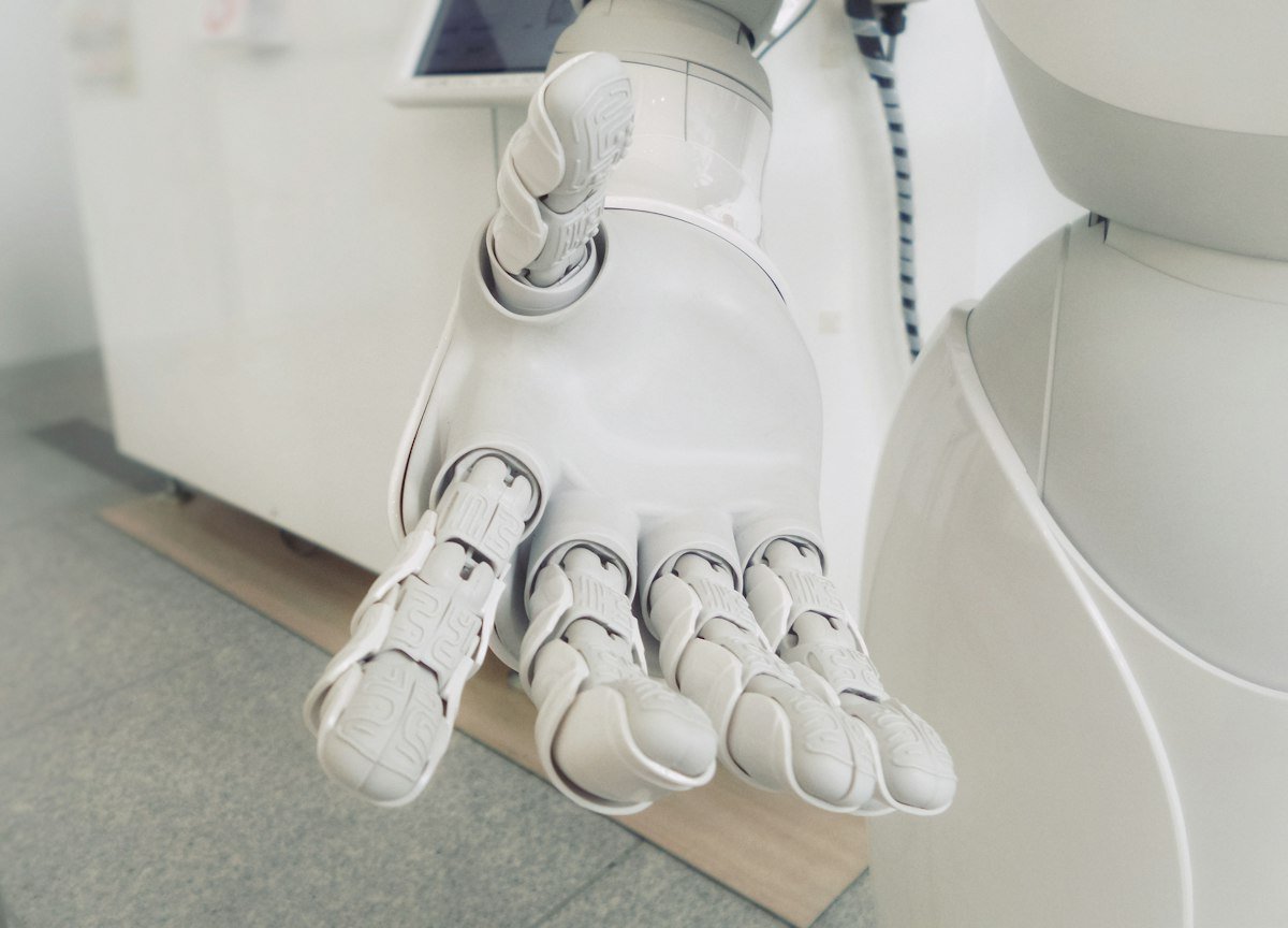AI assistant robotic hand representing automation